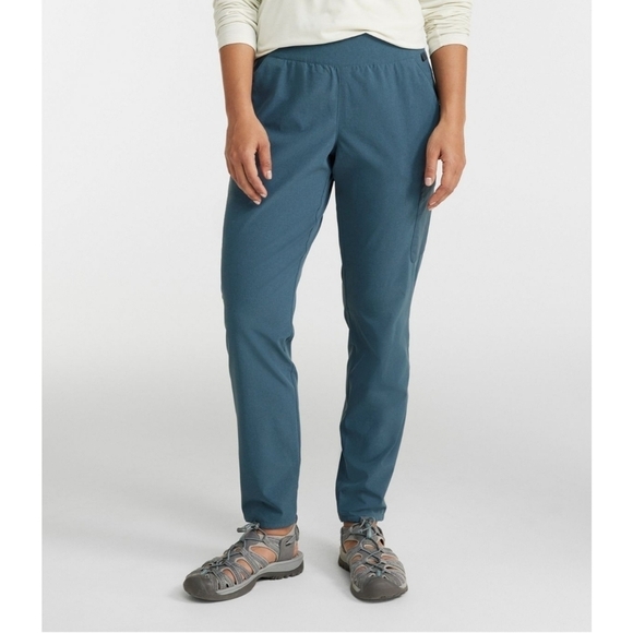 LL Bean Pants Womens Small R Cargo Blue Tropicwear Stretch Ripstop Pull On Storm - Picture 12 of 13